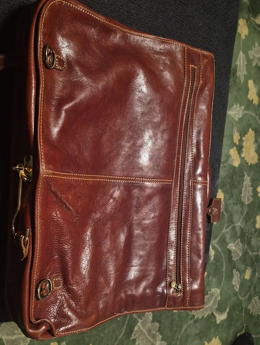 Men’s Leather Briefcase in Rich Brown